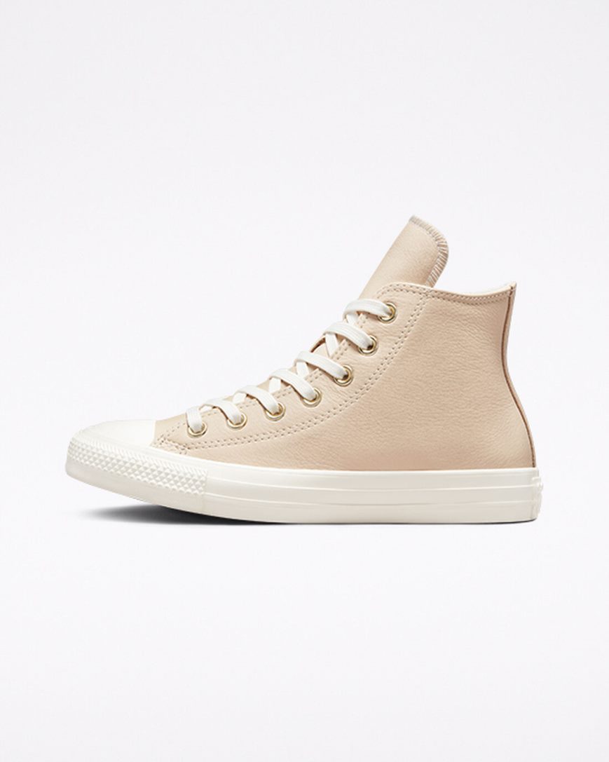Women's Converse Chuck Taylor All Star Earthy Neutrals High Top Shoes Apricot / Light Gold | AU 86105O